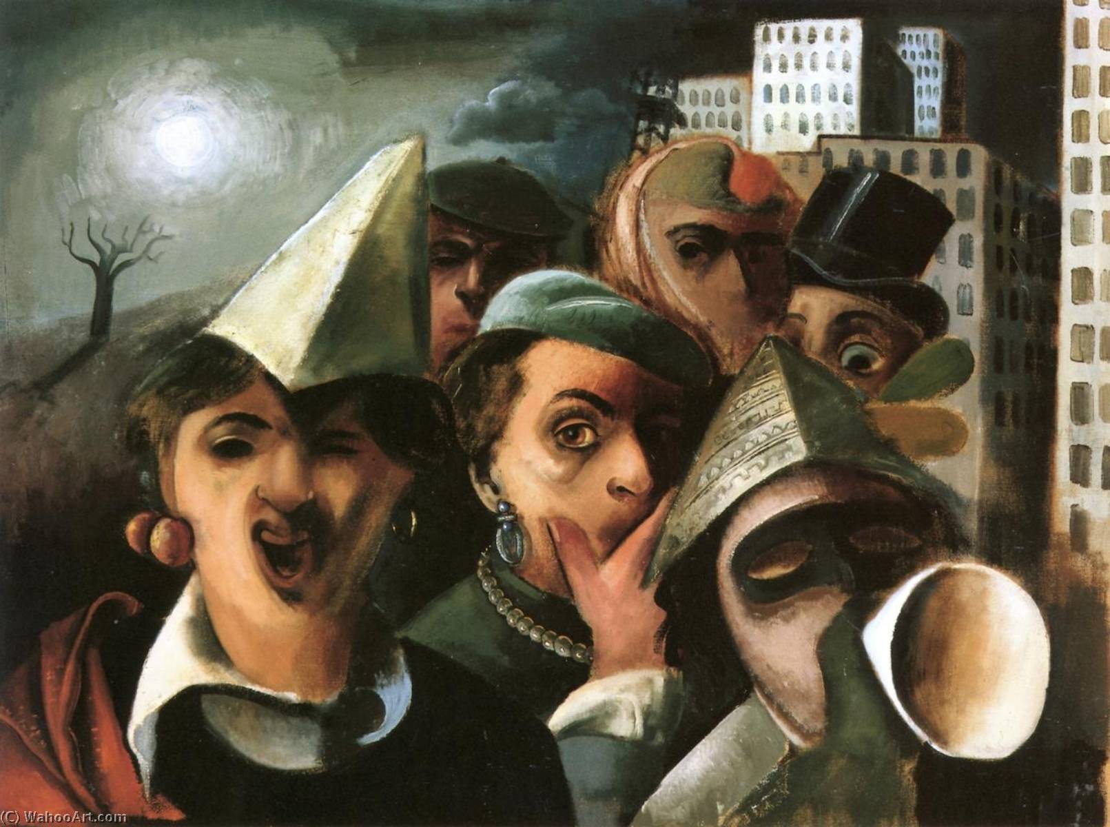 顺序 畫複製 Masquerade 。, 1927 通过 Felix Nussbaum (1904-1945, Germany) | ArtsDot.com