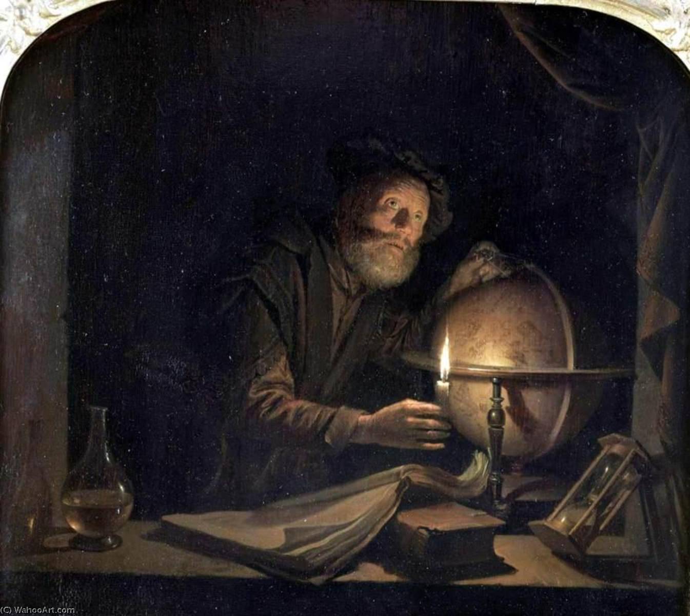 Order Art Reproductions Astronomer, 1650 by Gerrit (Gérard) Dou (1613-1675, Netherlands) | ArtsDot.com