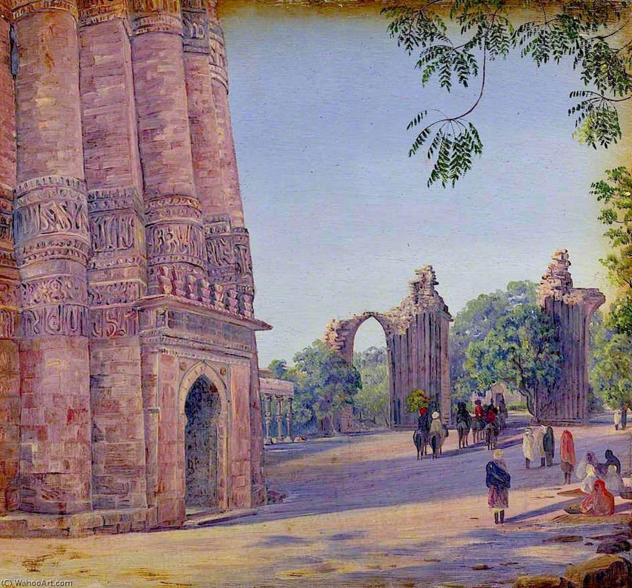 Order Artwork Replica The Kutub. Delhi. India. Novr. 1878, 1878 by Marianne North (1830-1890, United Kingdom) | ArtsDot.com