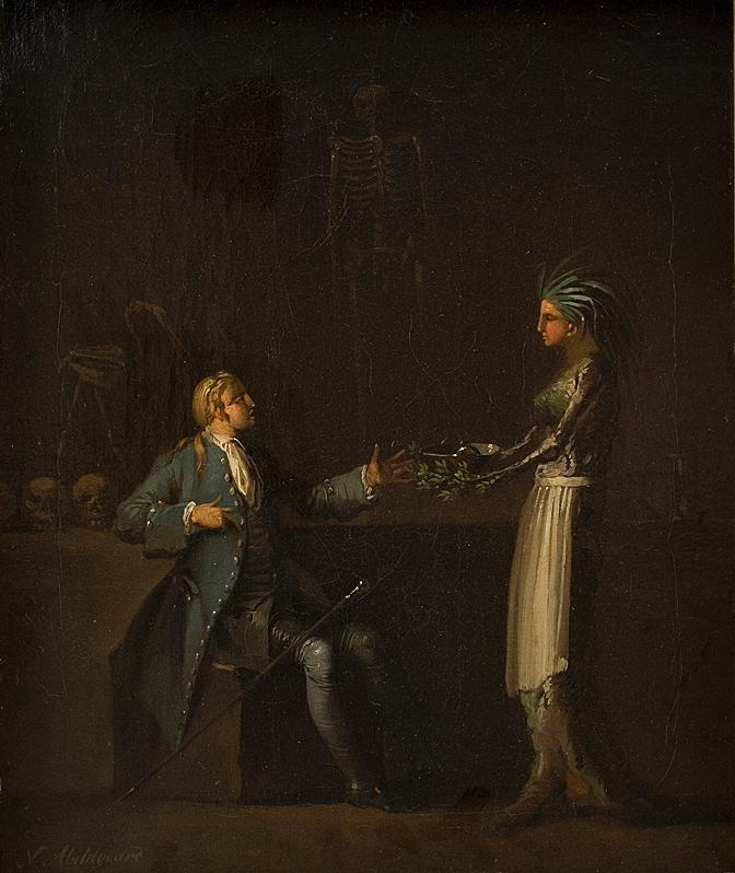 Order Paintings Reproductions The Doctor`s Wife Reveals Her Husband`s Intention of Anatomising Niels Klim, 1787 by Nicolai Abraham Abildgaard (1743-1809, Denmark) | ArtsDot.com
