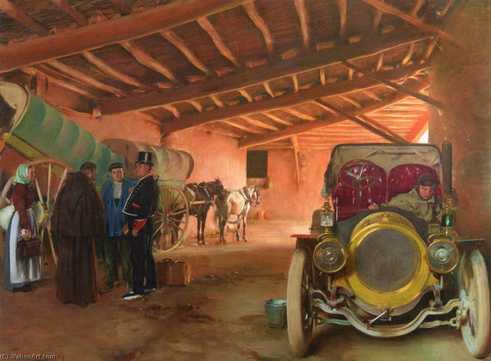Order Paintings Reproductions La Cochera, 1907 by Ramon Casas Carbó | ArtsDot.com