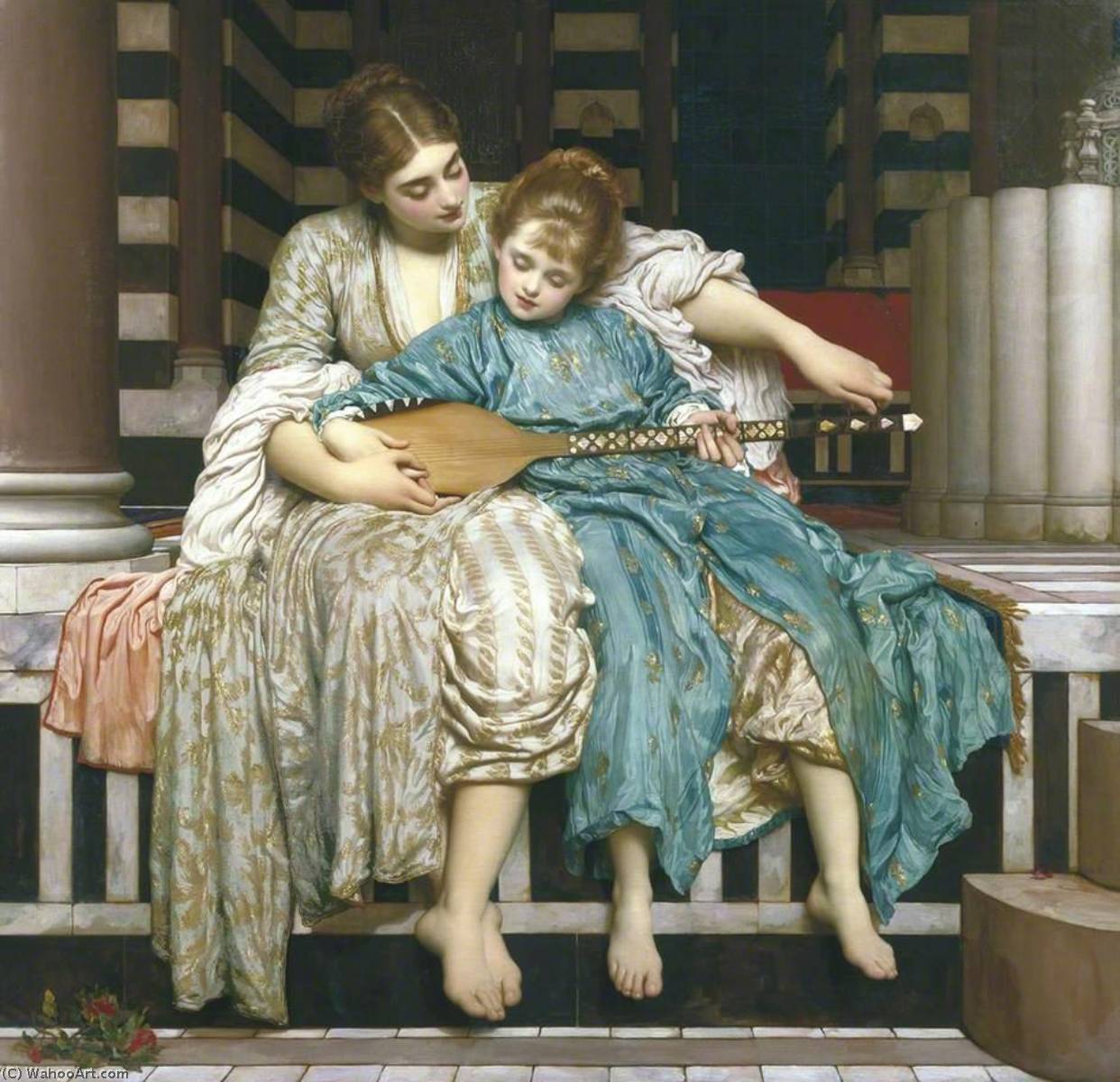 顺序 藝術再現 法语音乐节 Leçon de musique, 1877 通过 Lord Frederic Leighton | ArtsDot.com