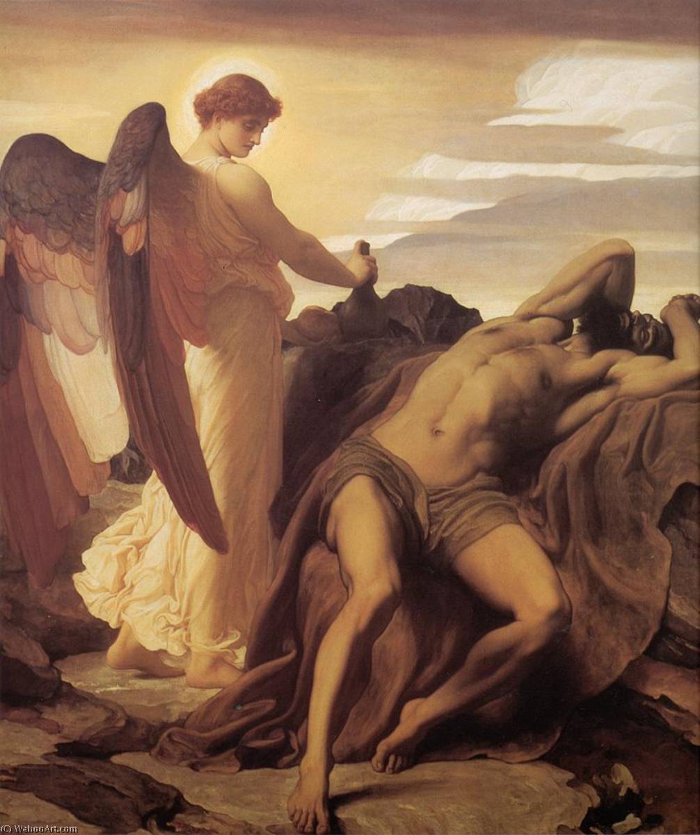 Buy Museum Art Reproductions Elijah in the Wilderness, 1878 by Lord Frederic Leighton | ArtsDot.com