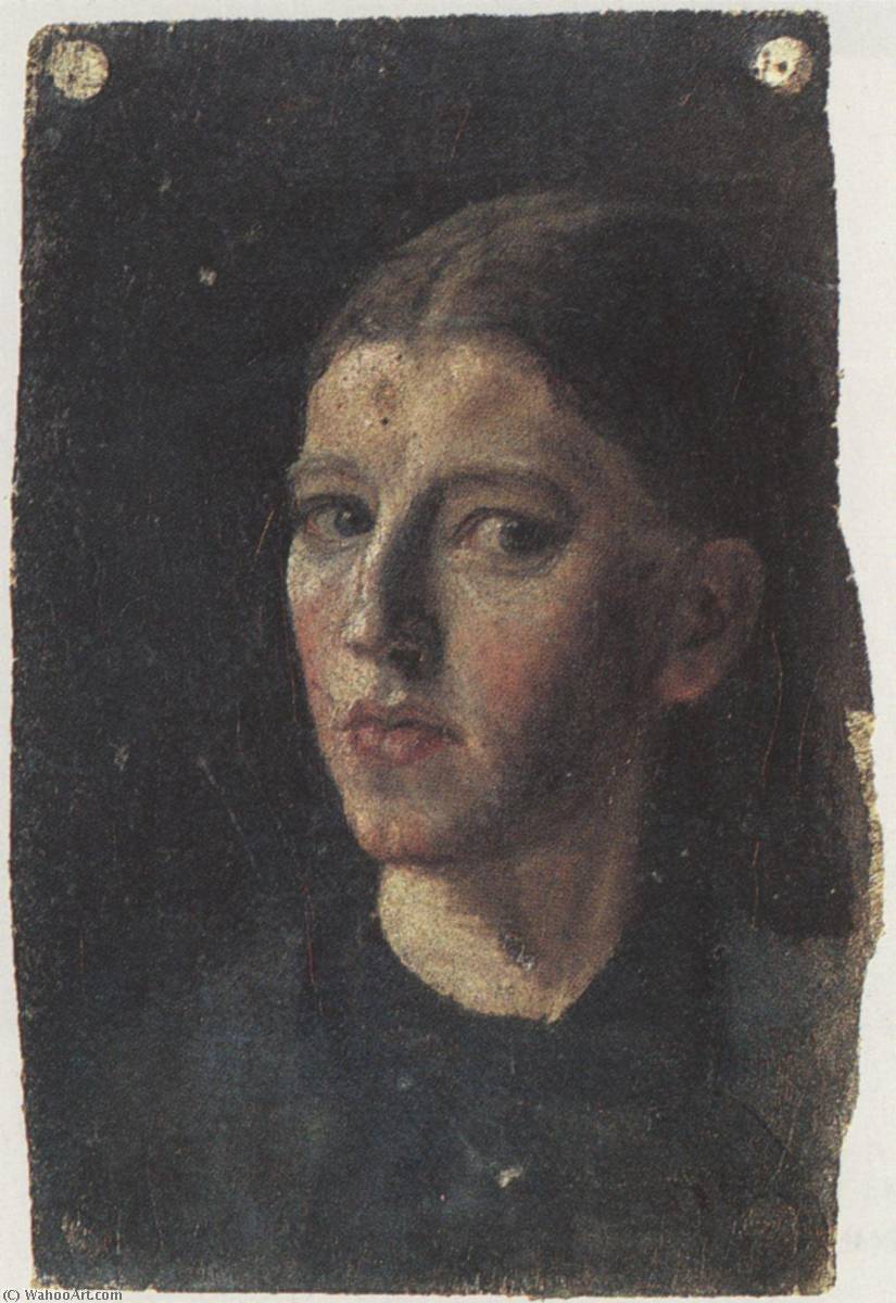 Buy Museum Art Reproductions Self portrait, 1877 by Anna Kirstine Ancher (1859-1935, Denmark) | ArtsDot.com