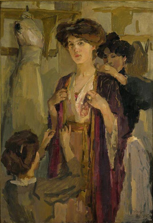 Order Paintings Reproductions Essayeuse by Isaac Lazarus Israels (1865-1934, Netherlands) | ArtsDot.com