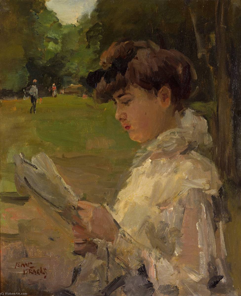 Buy Museum Art Reproductions Girl reading, 1906 by Isaac Lazarus Israels (1865-1934, Netherlands) | ArtsDot.com