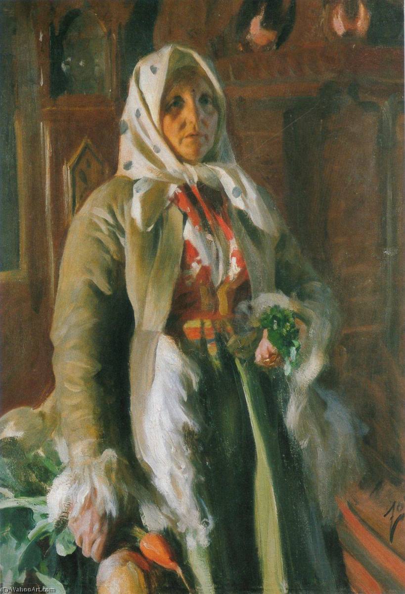 顺序 油畫 Mona 。, 1898 通过 Anders Leonard Zorn (1860-1920, Sweden) | ArtsDot.com