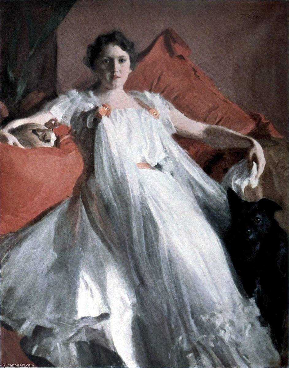 Order Art Reproductions Portrait of Mme Ashley, 1920 by Anders Leonard Zorn (1860-1920, Sweden) | ArtsDot.com