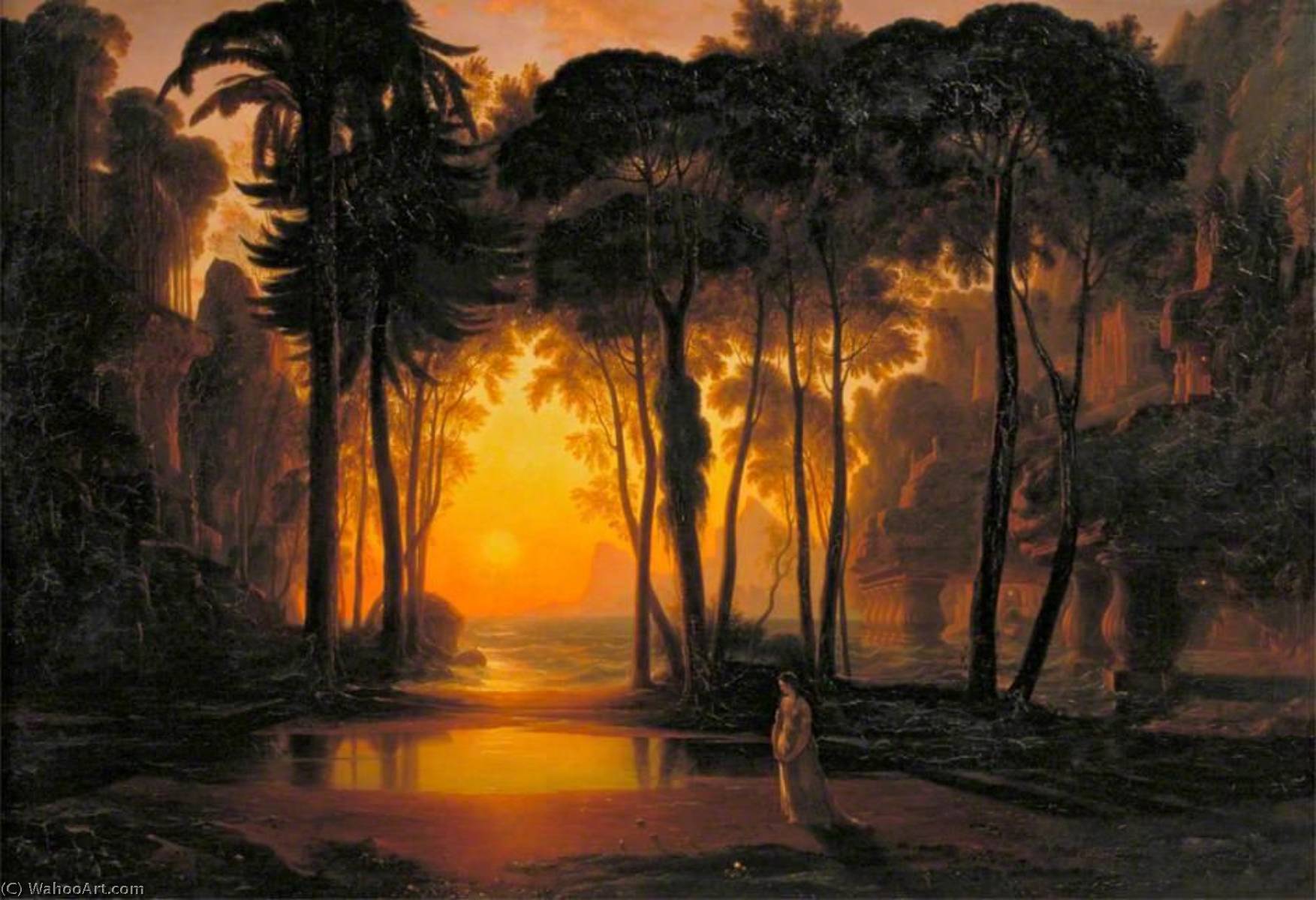 顺序 藝術再現 The Enchanted城堡 。, 1841 通过 James Francis Danby (1793-1861, Ireland) | ArtsDot.com