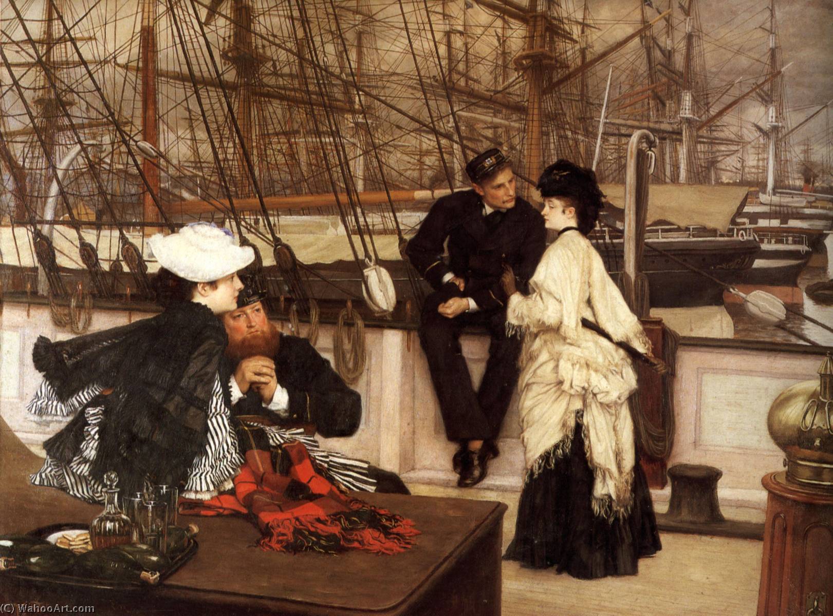 Order Oil Painting Replica English The Captain and the Mate, 1873 by James Jaques Joseph Tissot (1836-1902) | ArtsDot.com