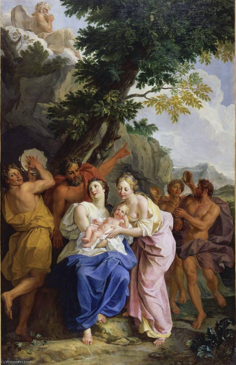 Order Paintings Reproductions Jupiter Raised by the Korybantes, 1705 by Noel Nicolas Coypel (1628-1707, France) | ArtsDot.com