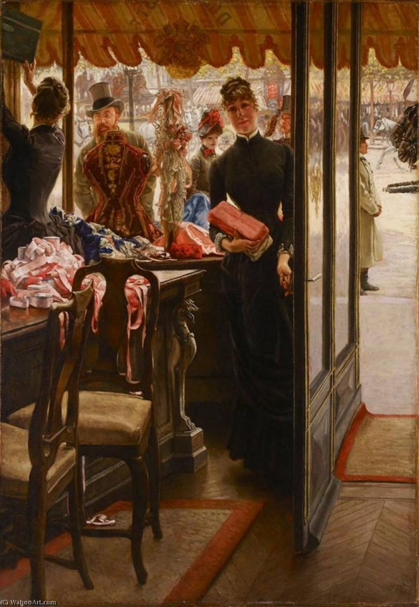 Order Artwork Replica English The Shop Girl, 1885 by James Jacques Joseph Tissot (1836-1902, France) | ArtsDot.com