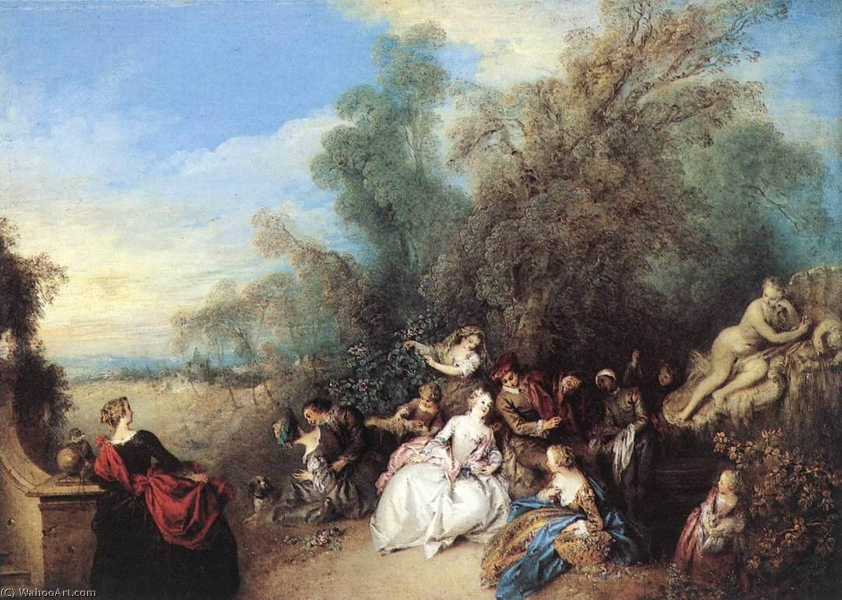 Order Art Reproductions Relaxing in the Country, 1730 by Jean-Baptiste Pater (1695-1736, France) | ArtsDot.com