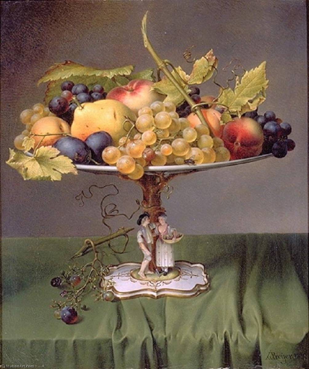 Order Art Reproductions Fruit, 1832 by Johann Wilhelm Preyer (1803-1889, Germany) | ArtsDot.com