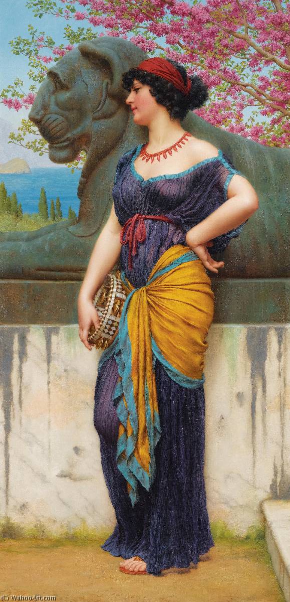 Order Art Reproductions In the Grove of the Temple of Isis, 1912 by John William Godward | ArtsDot.com