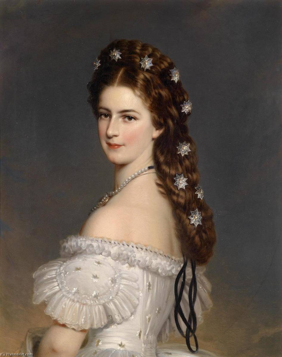 Order Art Reproductions Empress Elisabeth of Austria by Joseph Karl Stieler (1781-1858) | ArtsDot.com