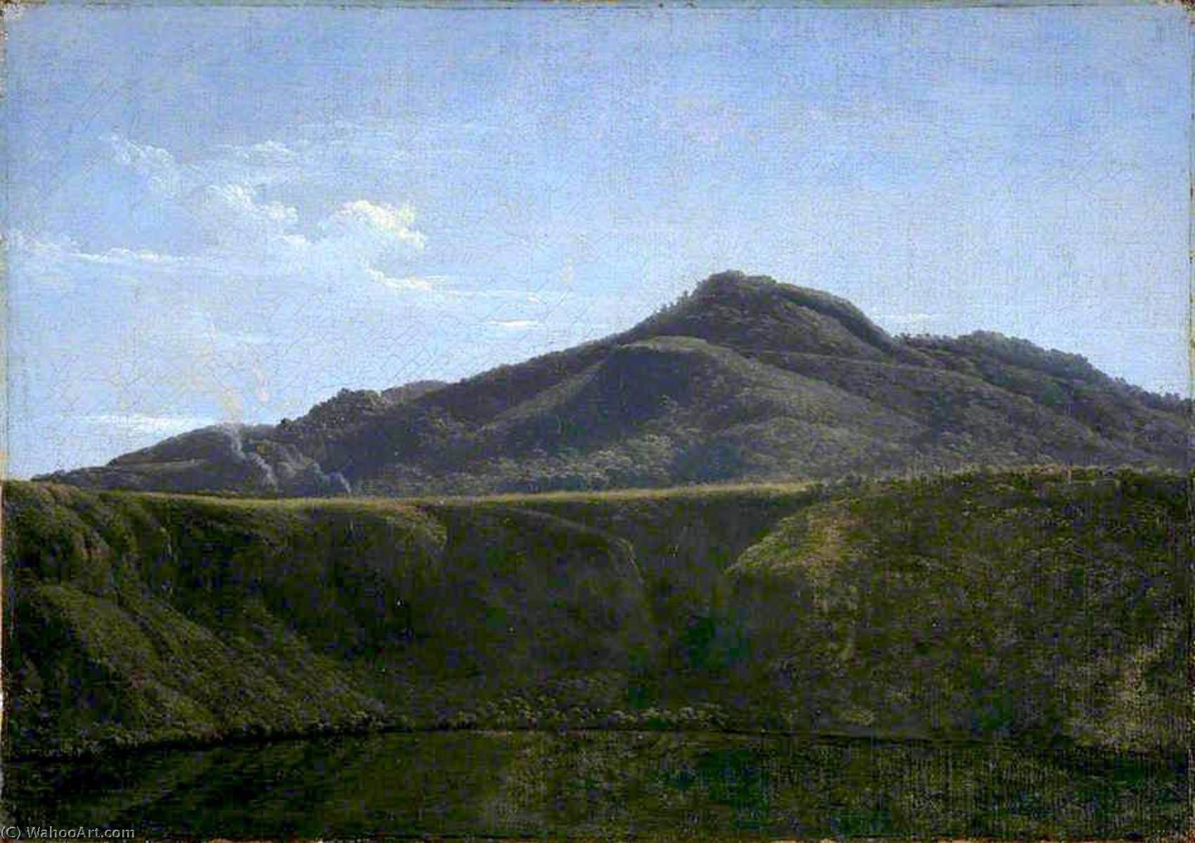Buy Museum Art Reproductions Monte Cavo from Lake Albano by Joseph Pierre Xavier Bidauld (1758-1846) | ArtsDot.com
