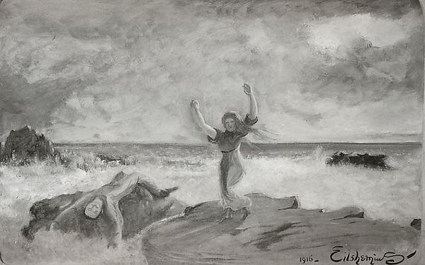 Order Art Reproductions Tragedy of the Sea, 1916 by Louis Michel Eilshemius (1864-1941, United States) | ArtsDot.com