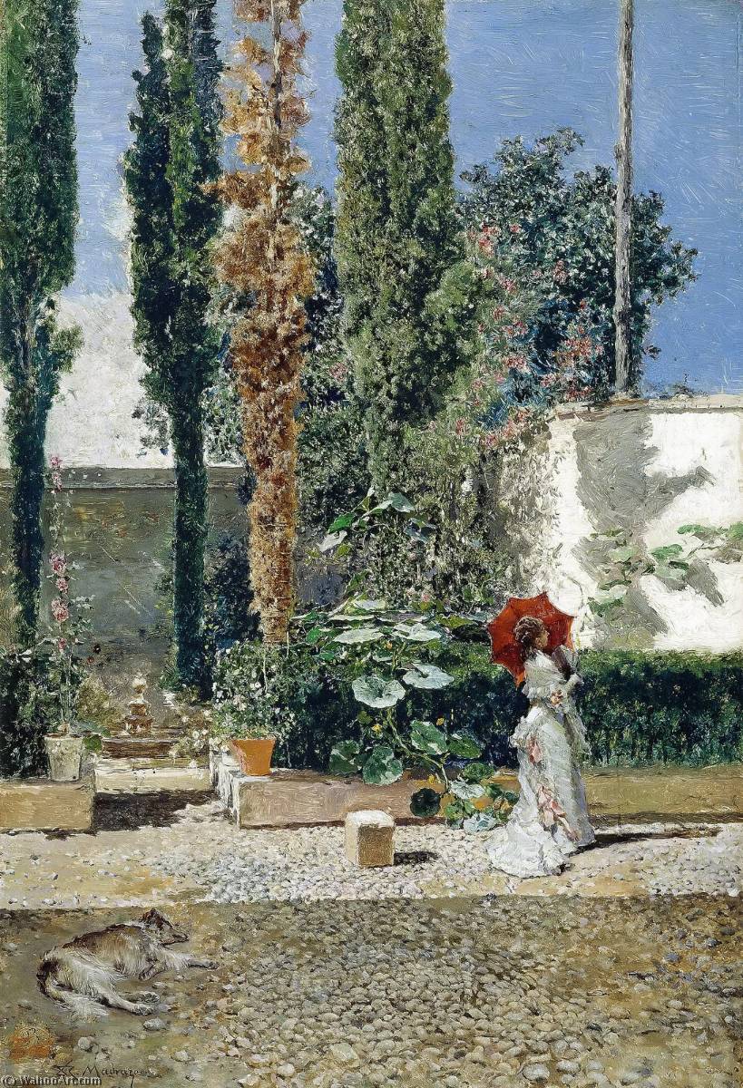 Order Oil Painting Replica Garden of Fortuny, 1872 by Mariano Fortuny Y Marsal (1838-1874) | ArtsDot.com