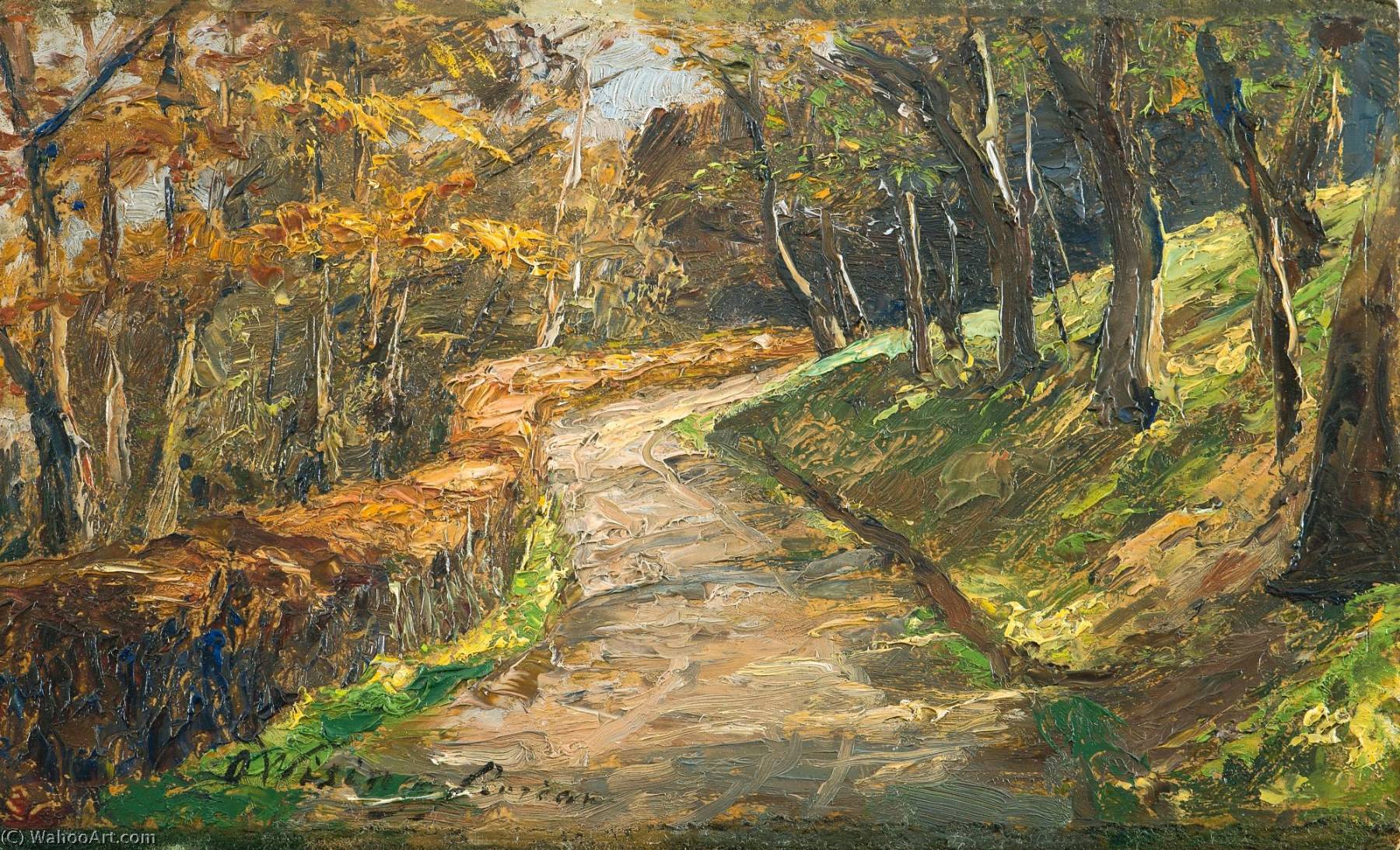 Order Paintings Reproductions Weg im Vorfrühling (Pathway in Early Spring) by Olga Wisinger Florian (1844-1926, Austria) | ArtsDot.com