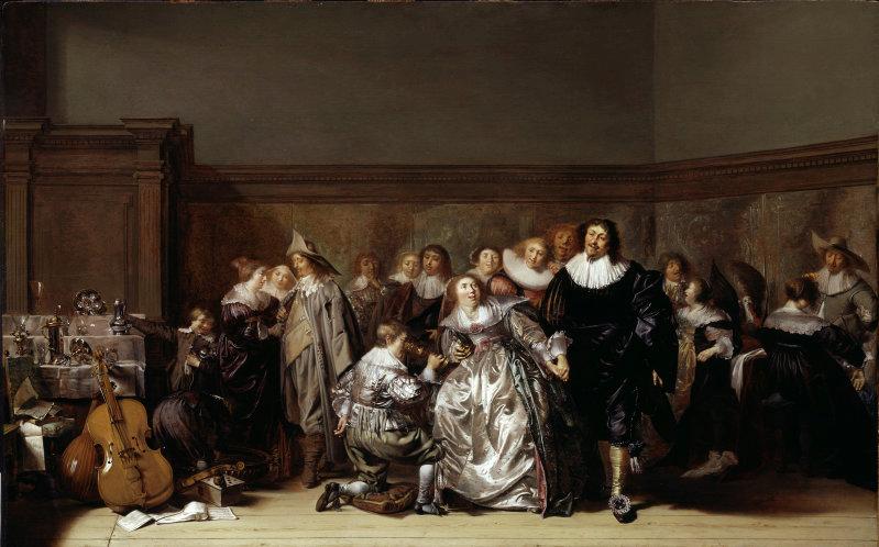 Order Oil Painting Replica An Elegant Company, 1632 by Pieter Jacobs Codde | ArtsDot.com