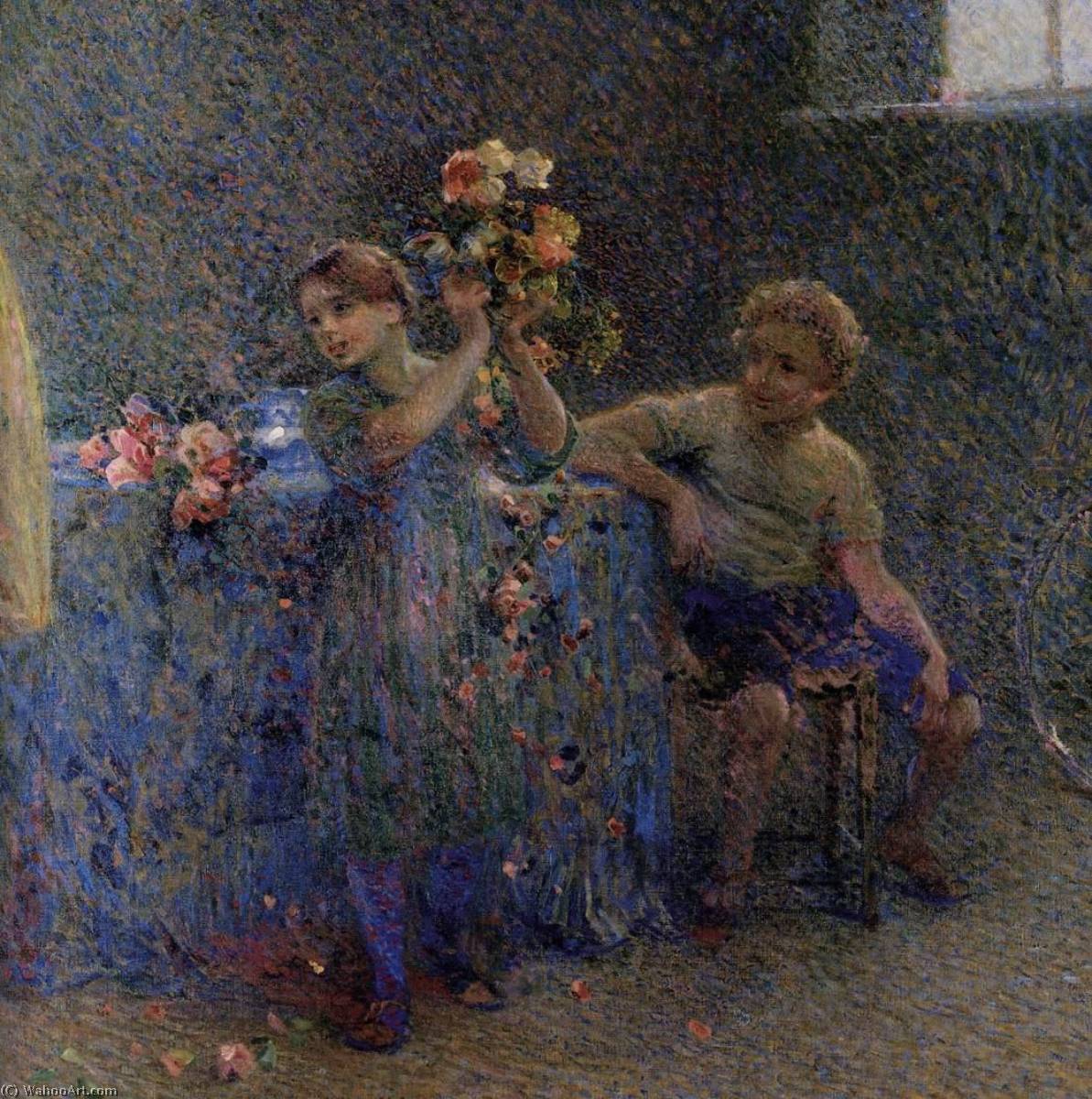 Order Paintings Reproductions The First Birthday (detail), 1914 by Plinio Nomellini (1866-1943) | ArtsDot.com