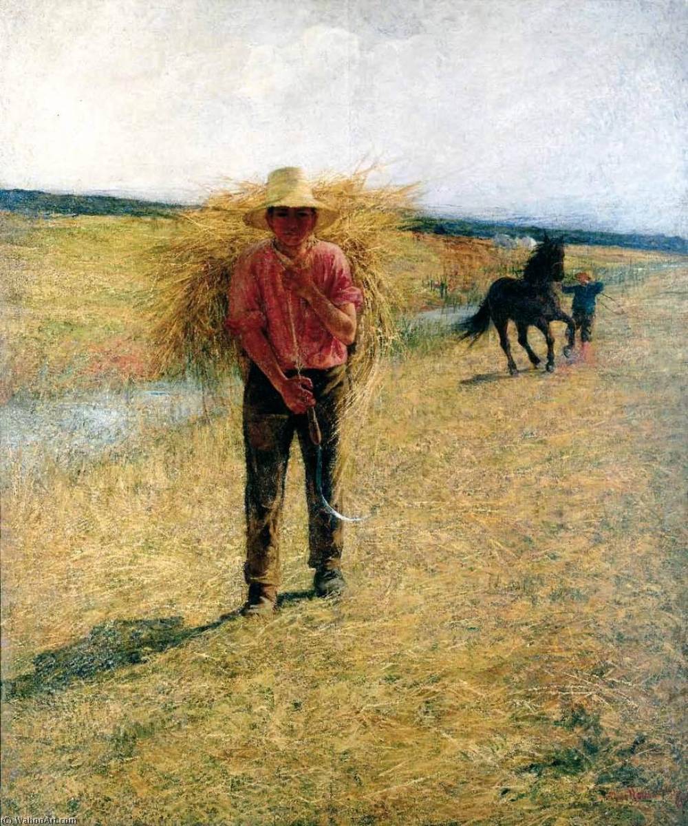 Order Oil Painting Replica The Haymaker, 1888 by Plinio Nomellini (1866-1943) | ArtsDot.com