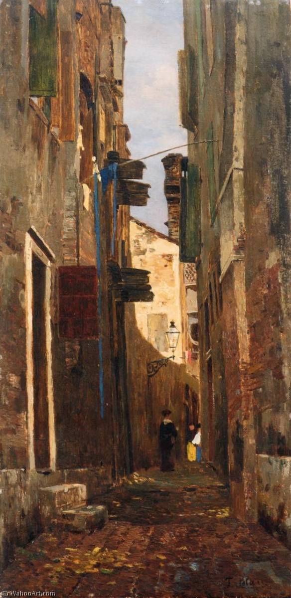 Order Paintings Reproductions A Lane in Italy by Tina Blau (1845-1916, Austria) | ArtsDot.com