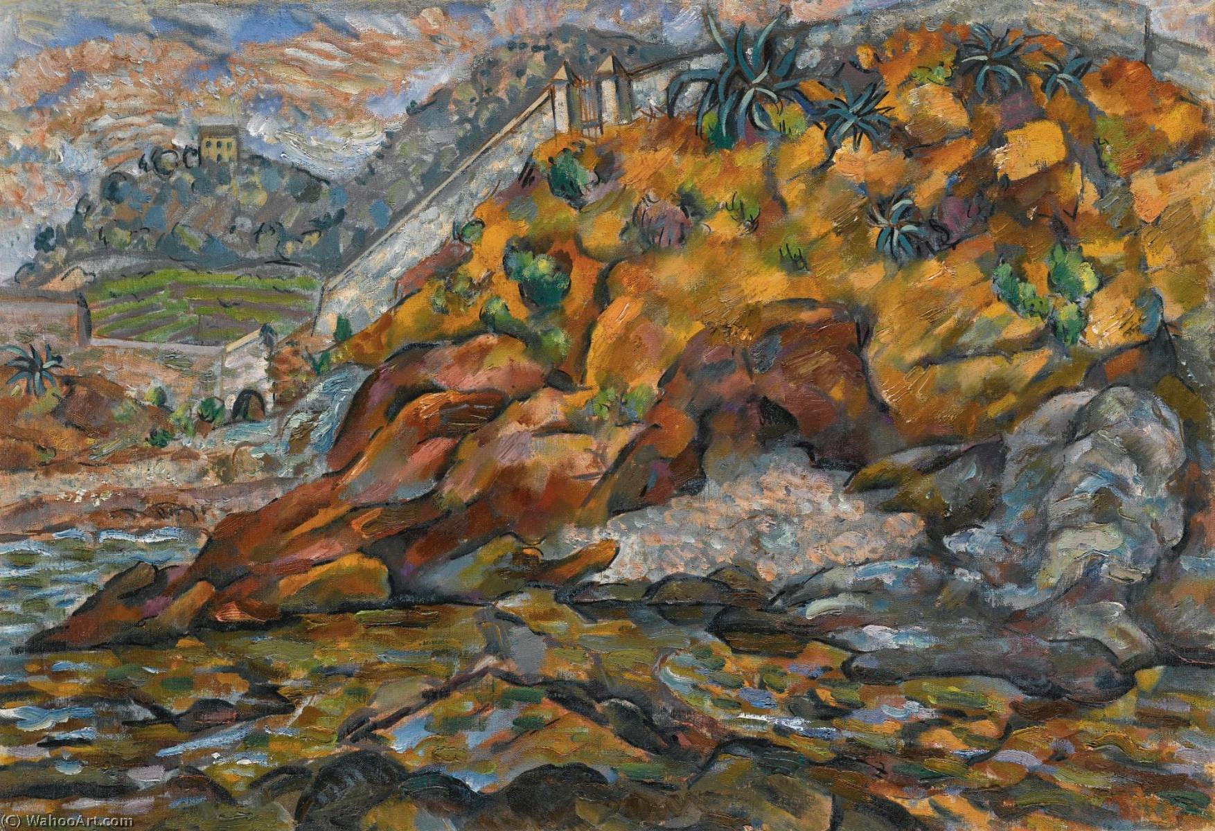 Buy Museum Art Reproductions The View near Bastia by Vladimir Davidovich Baranov Rossine (1888-1944) | ArtsDot.com
