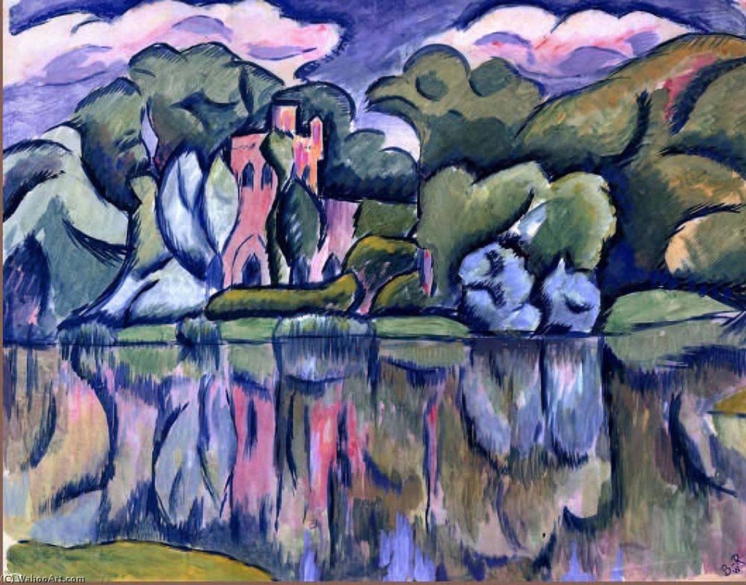 Order Art Reproductions A Lake by Vladimir Davidovich Baranov Rossine (1888-1944) | ArtsDot.com