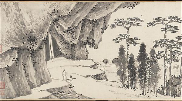 Order Art Reproductions 明 沈周 ， 文徵明 合璧山水圖 卷 Joint Landscape, 1546 by Wen Zhengming (1470-1559) | ArtsDot.com