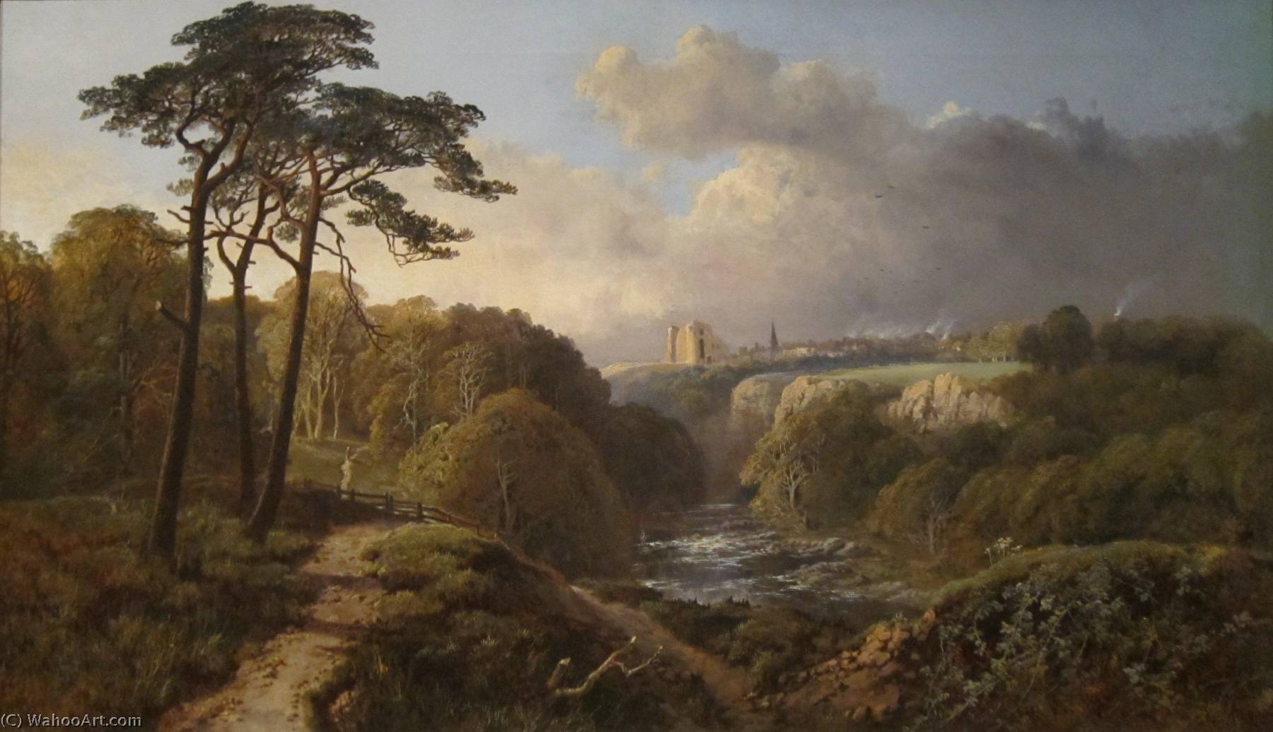 Order Paintings Reproductions Derbyshire Landscape, 1871 by Alexander Helwig Wyant (1836-1892, United States) | ArtsDot.com