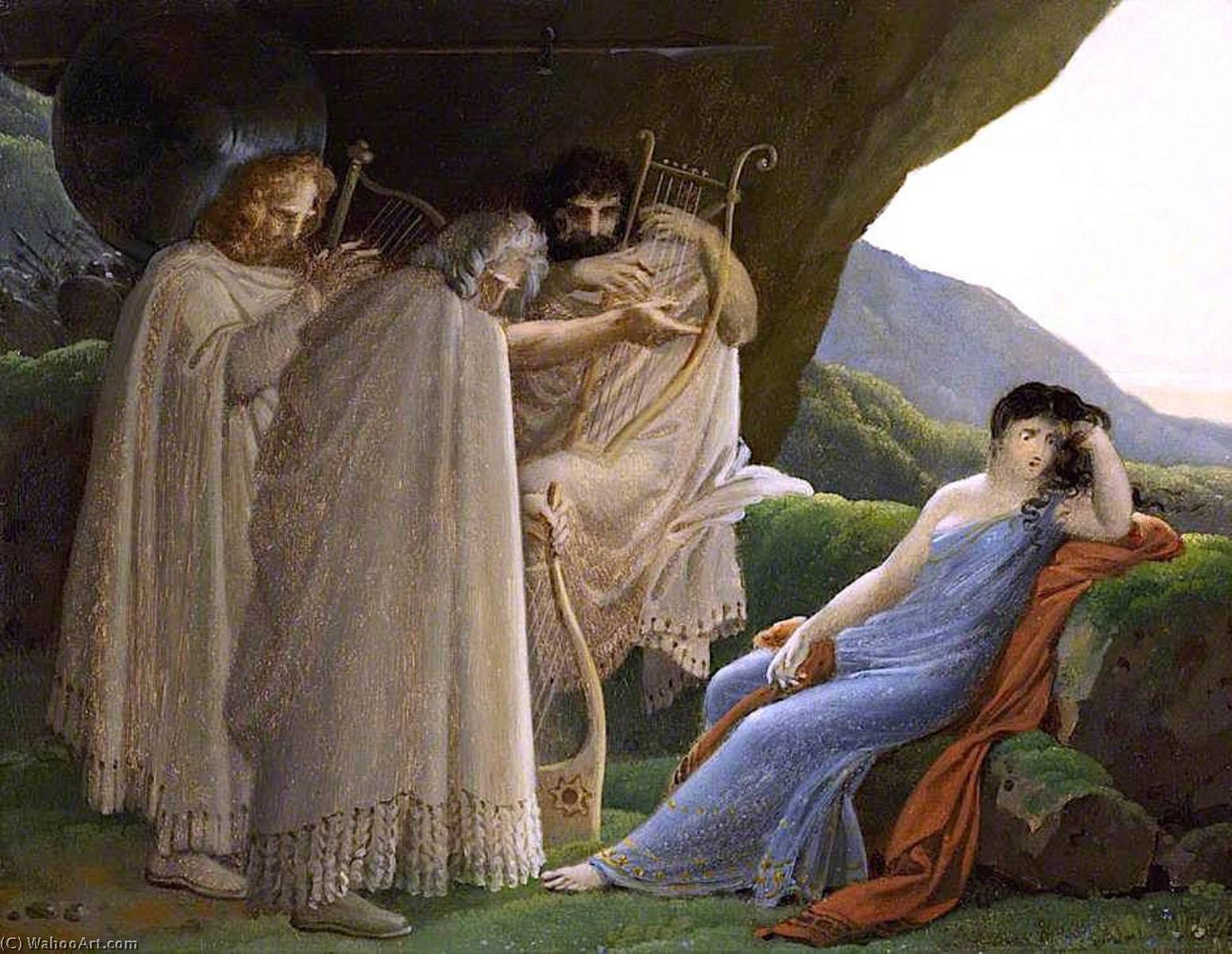 顺序 畫複製 Malvina Mourning the Death of her Fiancé Oscar, 1800 通过 Anne Louis Girodet De Roussy Trioson (1767-1824) | ArtsDot.com