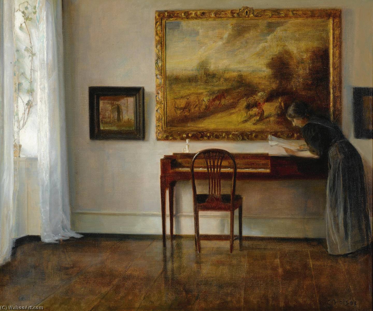 Order Oil Painting Replica Interior with Painting by Carl Holsøe (1863-1935) | ArtsDot.com