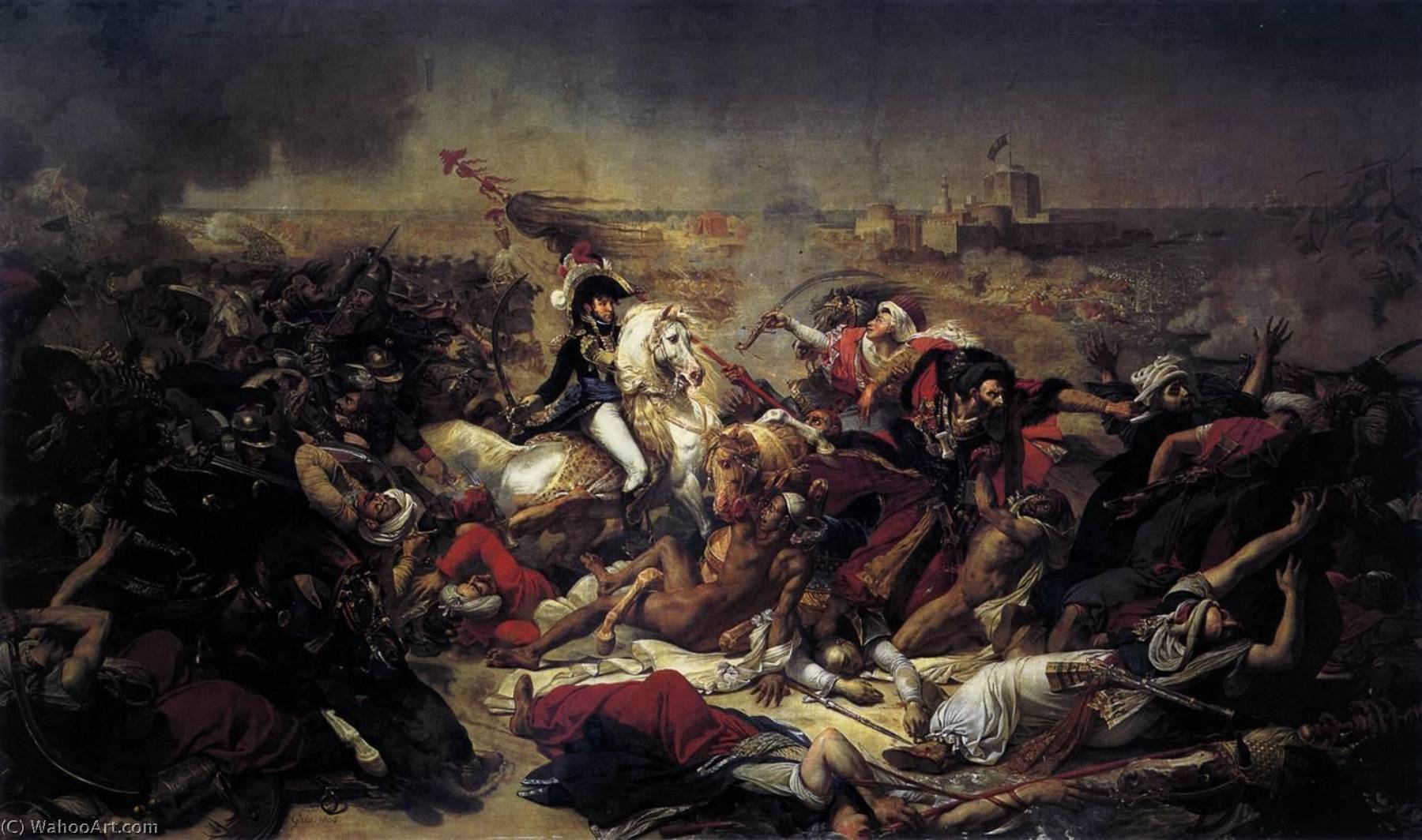 Order Art Reproductions The Battle of Abukir, 1806 by Baron Gros Antoine Jean (1771-1835) | ArtsDot.com