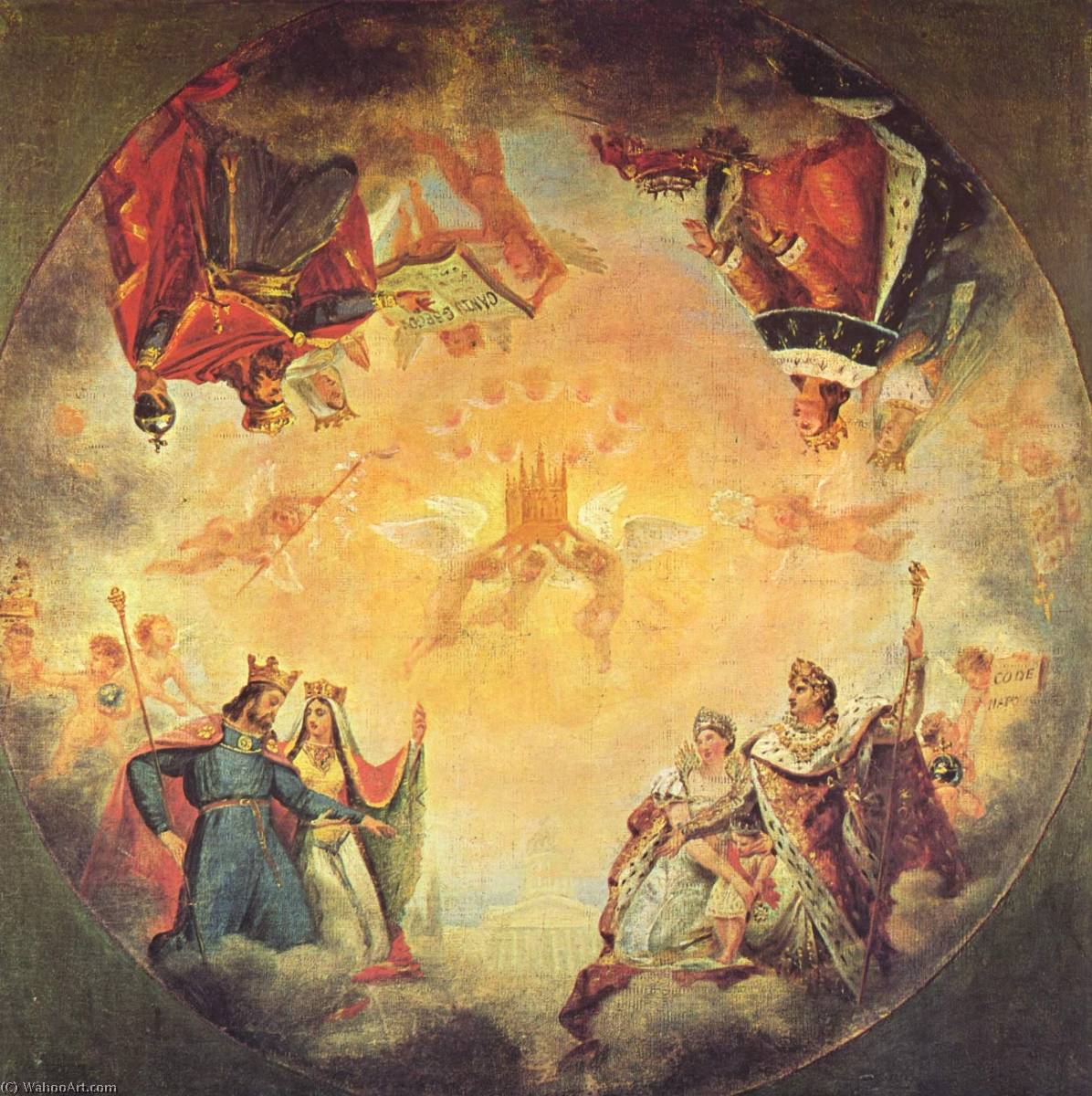 Order Paintings Reproductions Deutsch Erste Skizze für die Kuppel des Pantheons, 1811 by Baron Gros Antoine Jean (1771-1835) | ArtsDot.com