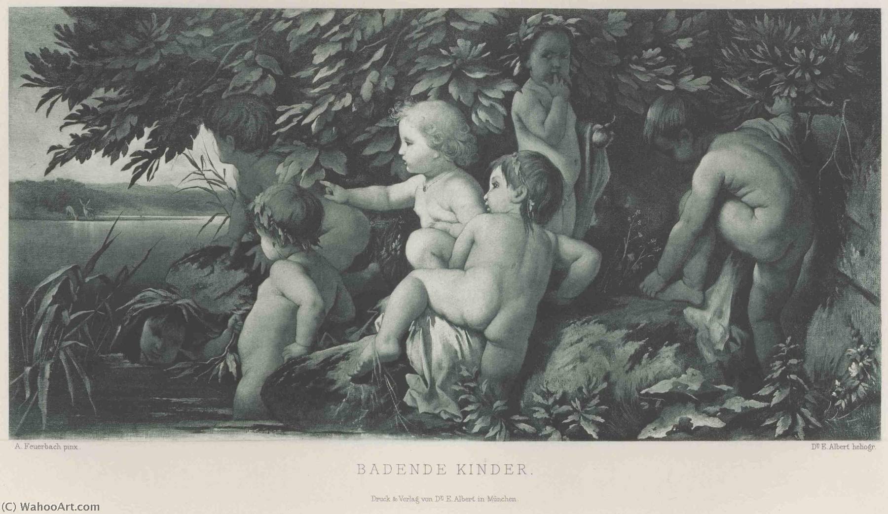 Order Oil Painting Replica Badende Kinder by Anselm Feuerbach (1829-1880) | ArtsDot.com