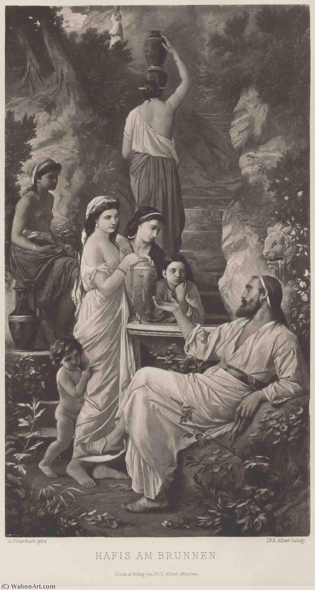Pedir Grabados De Calidad Del Museo Hafis am Brunnen de Anselm Feuerbach (1829-1880) | ArtsDot.com