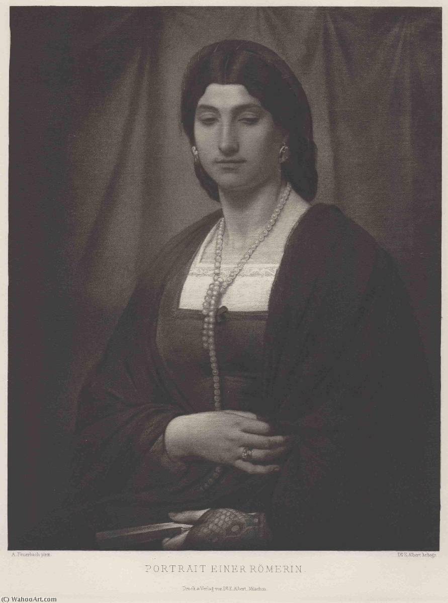 Order Art Reproductions Porträt einer Römerin by Anselm Feuerbach (1829-1880) | ArtsDot.com