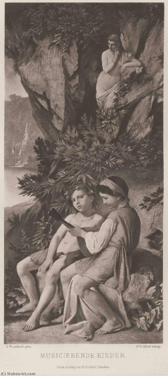 Pedir Reproducciones De Arte Musizierende Kinder de Anselm Feuerbach (1829-1880) | ArtsDot.com
