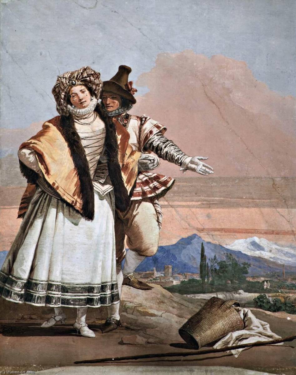 Buy Museum Art Reproductions The Declaration of Love, 1757 by Giandomenico Tiepolo (1727-1804) | ArtsDot.com