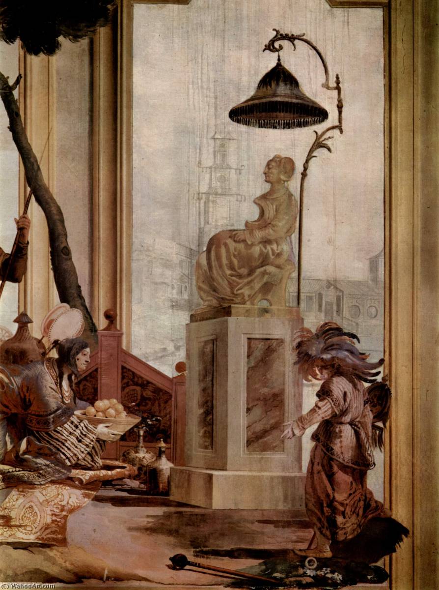 Order Art Reproductions Szene Früchte als Opfergabe für eine Mondgöttin, 1757 by Giandomenico Tiepolo (1727-1804) | ArtsDot.com