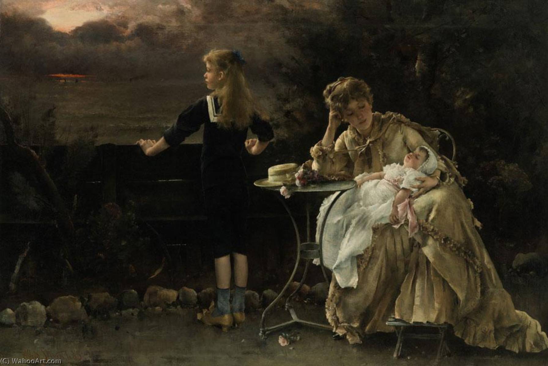Buy Museum Art Reproductions Mother and Children, 1887 by Alfred Émile Léopold Stevens (1823-1906) | ArtsDot.com