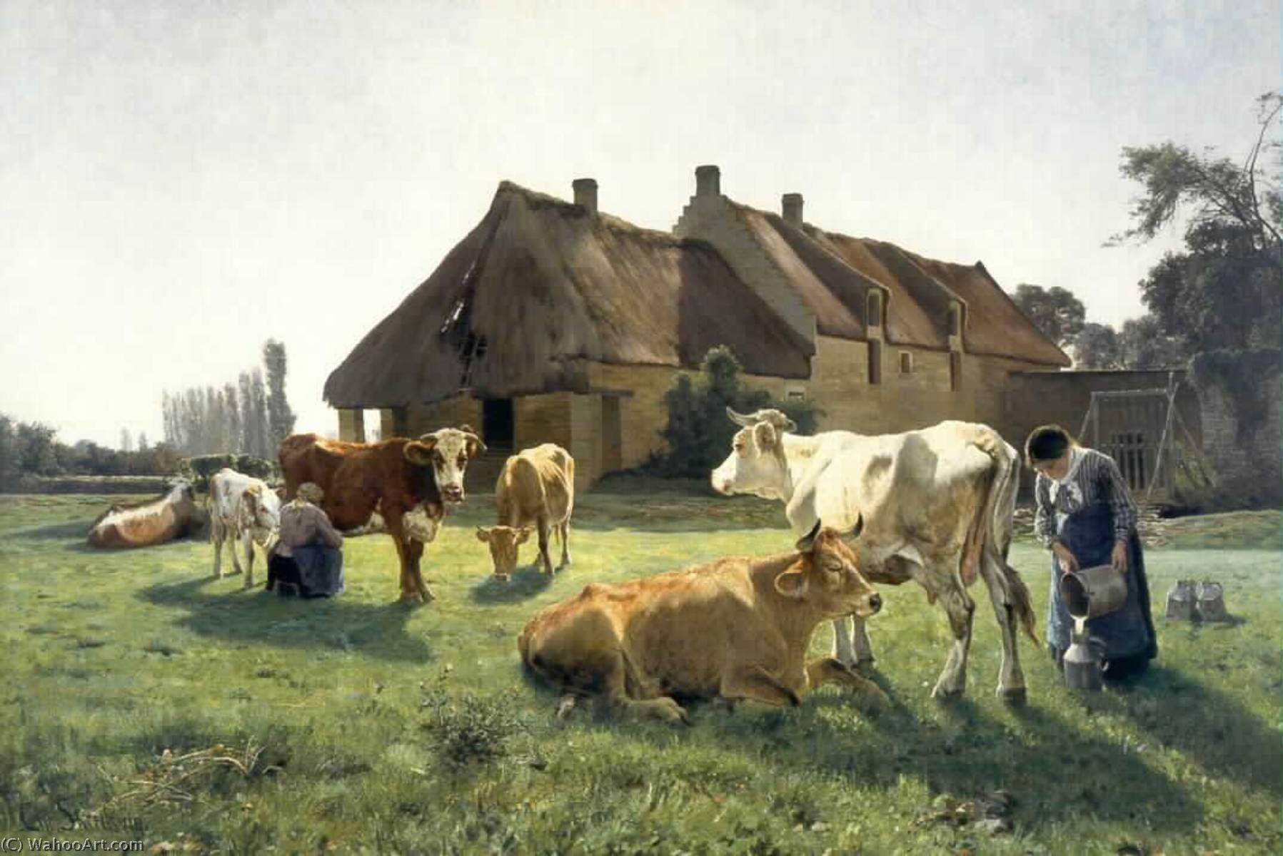 Buy Museum Art Reproductions A farm in Venoix by Christian Skredsvig (1854-1924, Norway) | ArtsDot.com