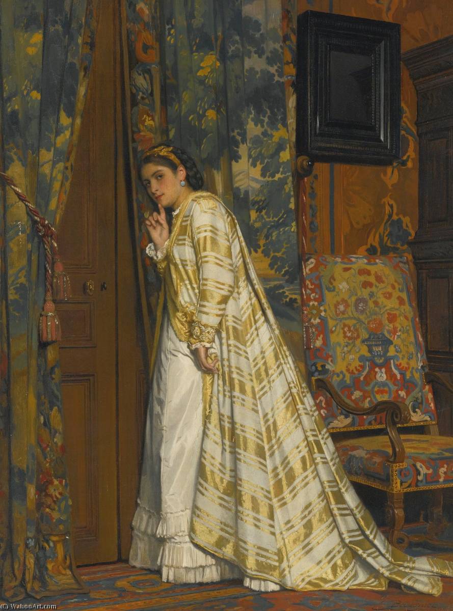 Buy Museum Art Reproductions Eavesdropping by Charles Baugniet (1814-1886) | ArtsDot.com