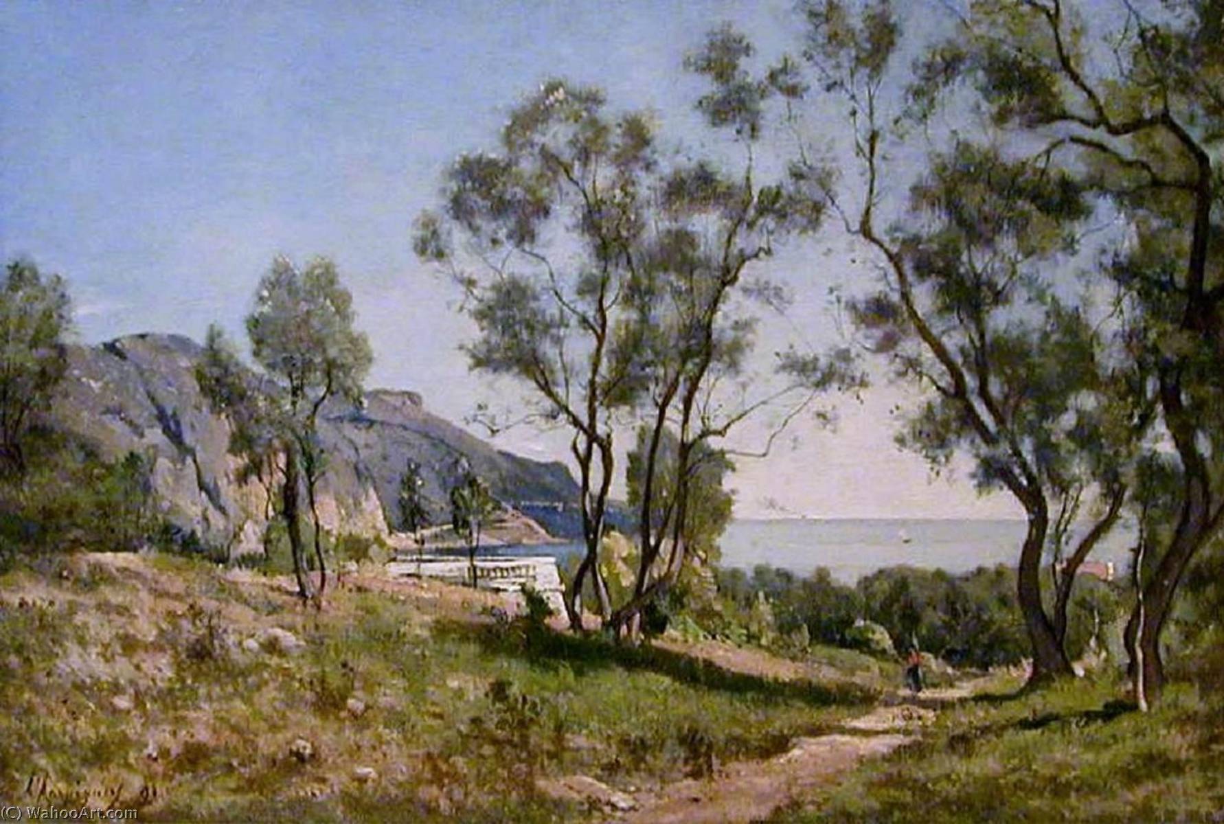 Order Oil Painting Replica On Riviera, 1891 by Henri-Joseph Harpignies (1819-1916, France) | ArtsDot.com