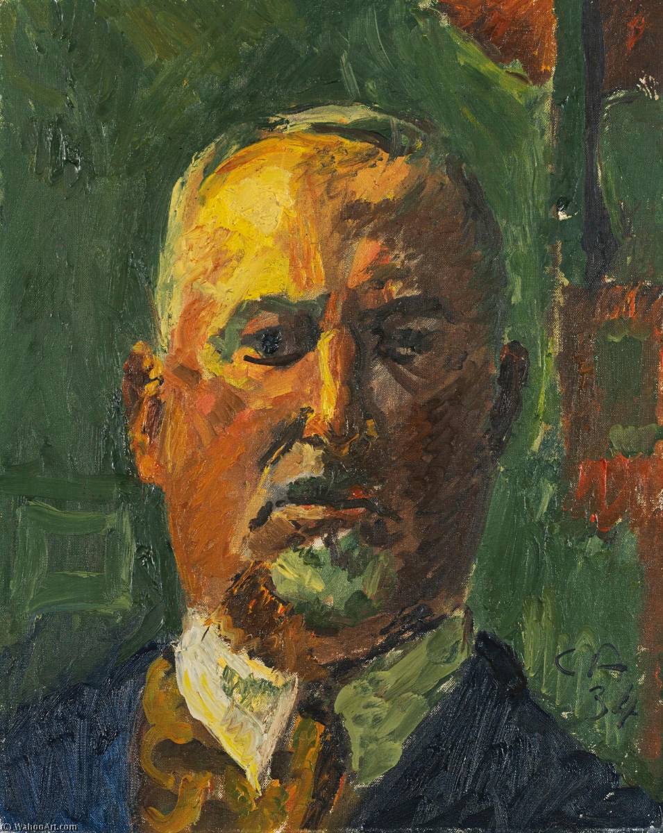 Order Paintings Reproductions Selbstportrait, 1934 by Cuno Amiet (1861-1924) | ArtsDot.com