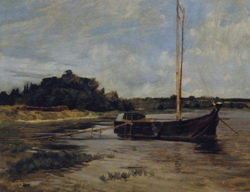 順序 油絵 ドイツのSegelschiff Auf der Havel, 1878 バイ Carl Eduard Schuch (1846-1903, Austria) | ArtsDot.com