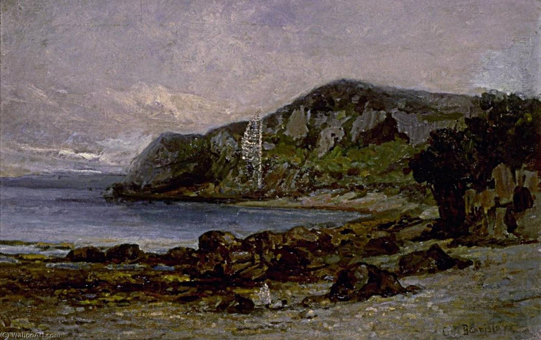 Order Oil Painting Replica Rocks at Newport, 1885 by Edward Mitchell Bannister (1828-1901, Canada) | ArtsDot.com