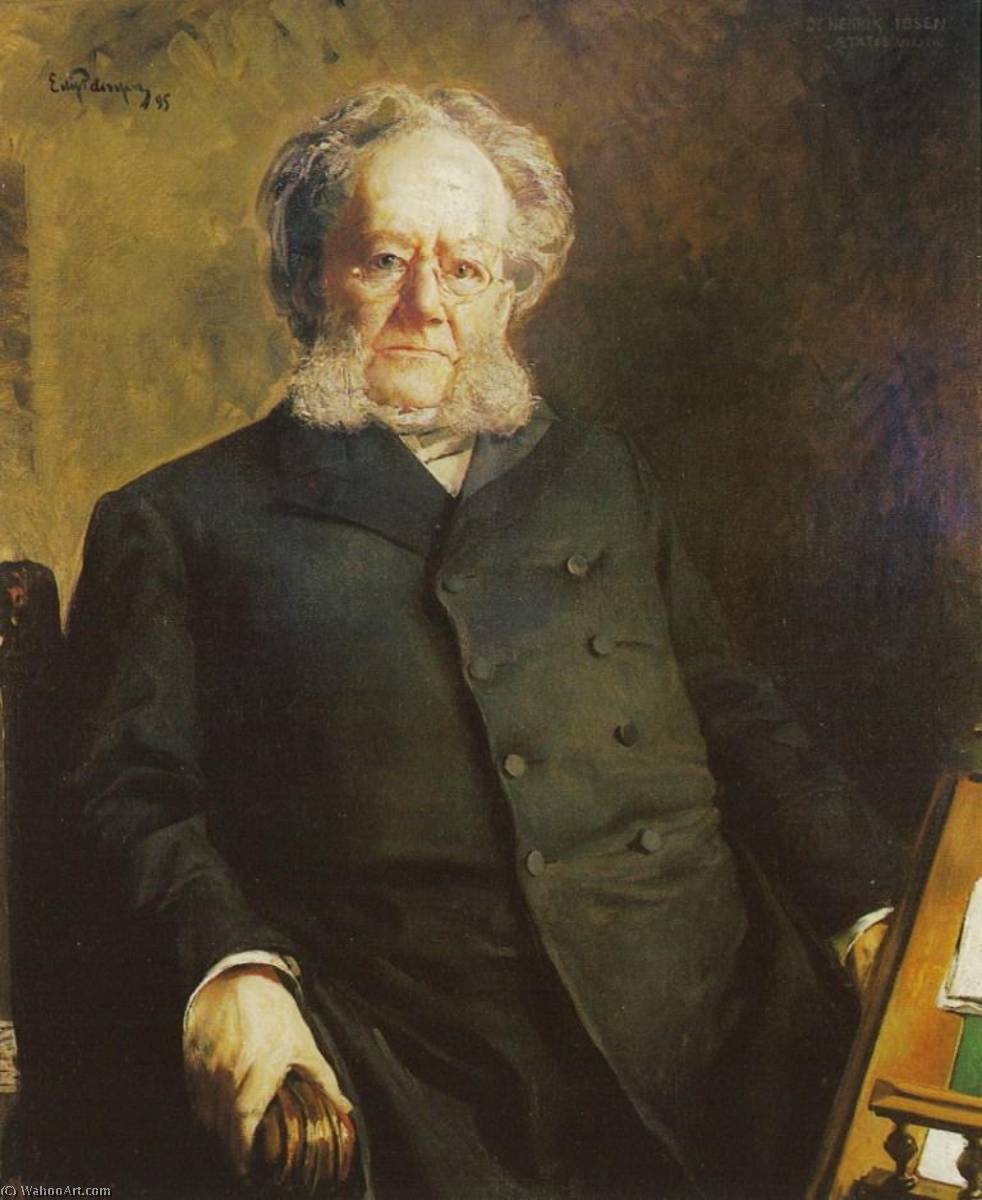 Order Paintings Reproductions Portrait of norwegian author Henrik Ibsen, 1895 by Eilif Peterssen (1852-1928) | ArtsDot.com